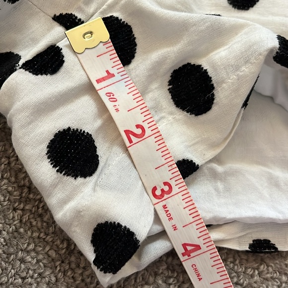 Sezane Lucas Shorts Pois Noir Fond Ecru Polka Dot Black White Size 38 - Picture 5 of 8